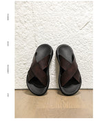 Men's Slippers 2025 Summer Large Size Outdoor Beach Casual Sandals Trend Men Shoes Flat Non-slip Comfortable Shoes Zapatillas