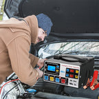 400A Heavy Duty Smart Battery Charger 12V/24V Battery High Power Fast Charger Five-Stage Intelligent Pulse Repair Charger 220W