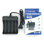 For 18650 Battery Charger 4 Chargers 4 Slot Wire Charger Intelligent Fast Charging for 18650 Li-Ion Battery Flashlight Battery