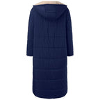 Fashion Casual Women's Winter Warm Coat Jacket Women's Fleece Jacket Wool Long Hooded Outerwear