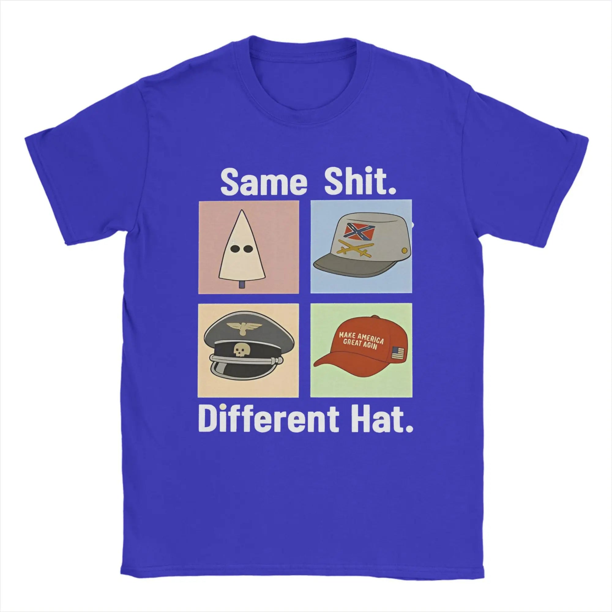 Men's Same Shited Different Hat T Shirt  Pure Cotton Clothing Fashion Short Sleeve Round Collar Tee Shirt Summer T-Shirt