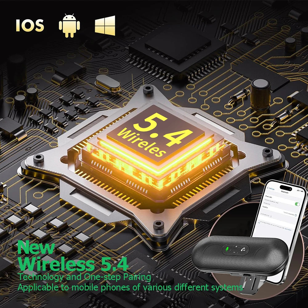 Bluetooth 5.4 Handsfree Speaker Sun Visor Clip Speakerphone Handsfree Car Kit MP3 Music Player Audio Receiver Visor Clip