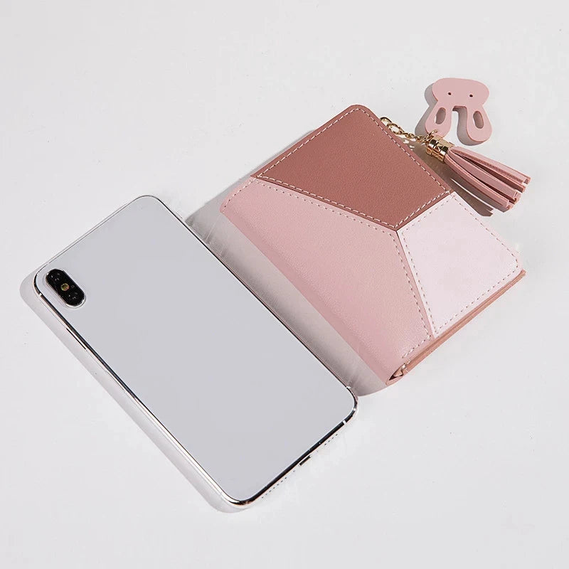 Fashion Wallets Coin Purse Lady Short Purses Portable Clutch Small Handbags Women Cards Holder PU Leather Foldable Money Bags