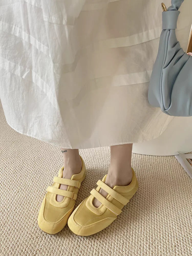 Flats Women's Sports Shoes Fashion Sneakers Casual Shallow Loafers Shoes Walking Ballet Shoes Trend Cozy Zapatillas De Mujer