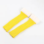 Winter Christmas Ladies Warm Ribbed Knit Leg Warmers Womens LegWarmers Polar Fleece Neon Colored Boot Cuffs for Festive Occasion
