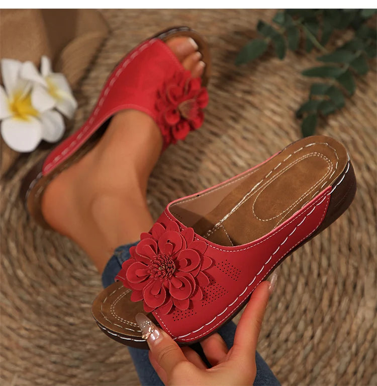 Women's Sandals Wedges Heels Sandals Summer 2025 Platform Sandalias Mujer Soft Heeled Slippers Summer Shoes Woman Footwear Women