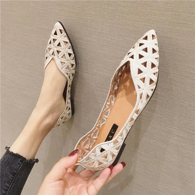 Woman Flats Korean Style Shoes for Women Pointed Toe Casual Beau Today Lastest On Sale High Quality Fashion Stylish Vacation
