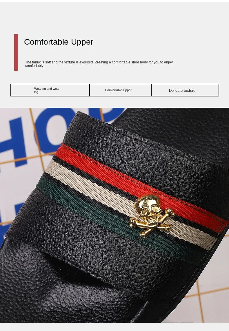 Fashion Brand Slippers for Men Ultra Soft Slides Non-slip Wear-resistant Sandals Men Casual Summer Indoor Outdoor Slippers