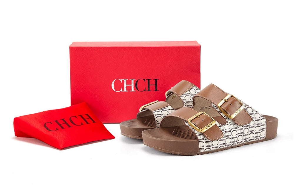 Women's Sandals Fashion Simple Beach Shoes Summer Ladies Outdoor Slippers Low Heel Massage Insole Comfortable