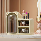 Rotating makeup storage box, desktop organizer, dust-proof cosmetic box, drawer-style cosmetic storage box