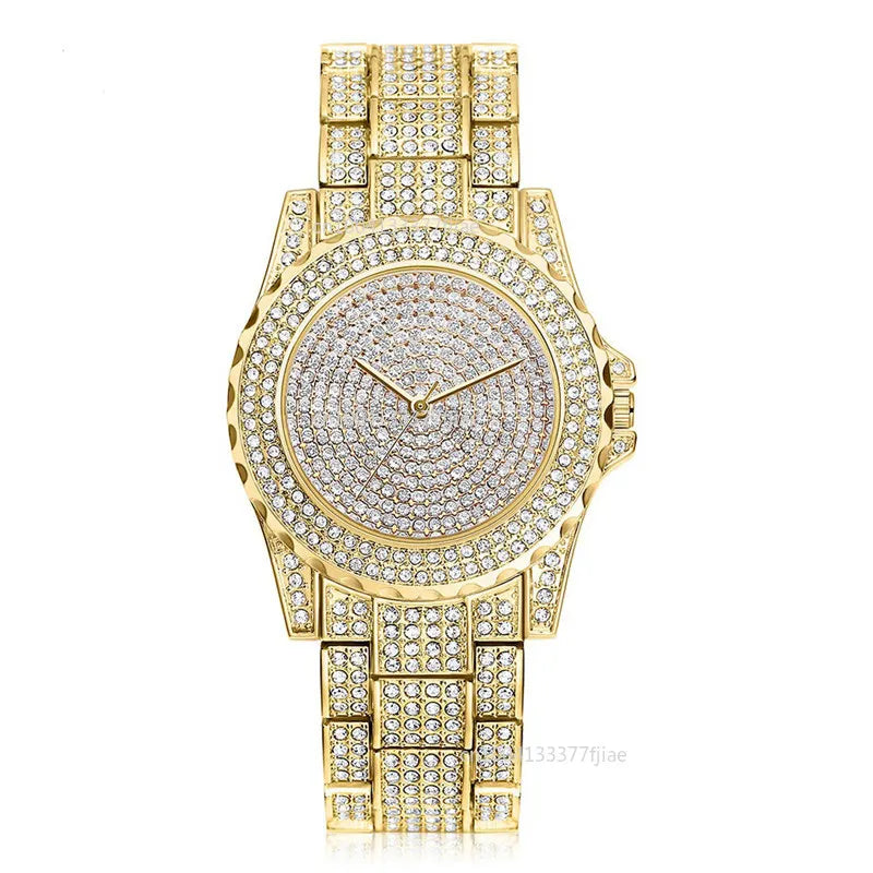 Women's Watches Fashion Bling Casual Ladies Clock Female Quartz Gold Watch Crystal Diamond For Woman montre femme zegarek damski