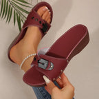 Women's Sandals Fashion Heeled Sandals For Summer Shoes Women Slippers Summer Footwear Female Block Heels Sandalias De Mujer