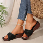 Women's Sandals Fashion Heeled Sandals For Summer Shoes Women Slippers Summer Footwear Female Block Heels Sandalias De Mujer