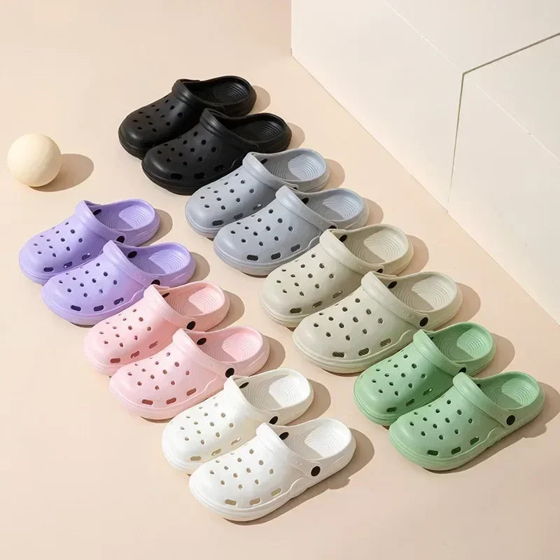 Womens House Slippers Casual Garden Clogs Outdoor Wide Toe Shoe for Ladies Men Sandalia Non Slip Indoor Outdoor Shoes