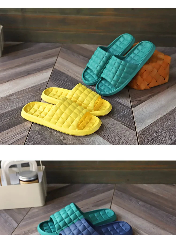 Home Bathroom Slippers Women Fashion Soft Sole EVA Indoor Slides Woman Sandals 2023 Summer Non-slip Woman Man Slippers