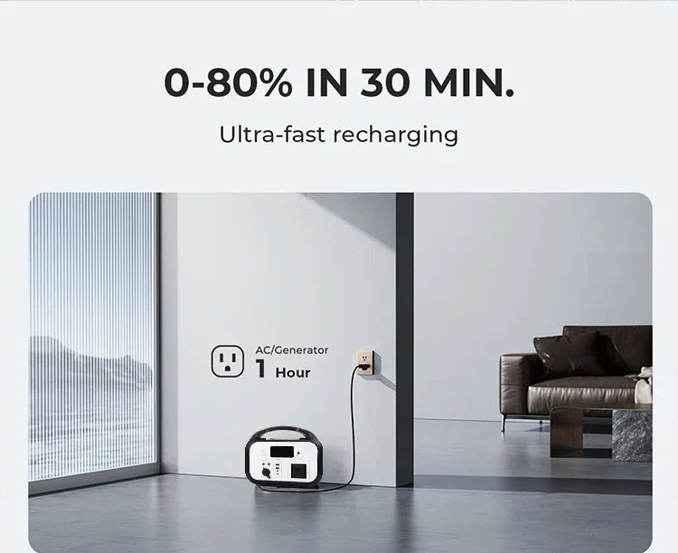 500w / 600w  Power Bank 220/110V Backup  Station Camping  Source