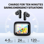 New Full Touch Screen Headphones ANC Bluetooth 5.4 Noise Cancelling Earphones HiFi Stereo Wireless In-Ear ENC Earbuds With Mic