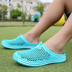 Men's Slippers Hollow Beach Sandals Summer Slip on Clogs Men Casual Shoes Non-slip Size 36-45 Slippers Unisex Outdoor Flip Flops