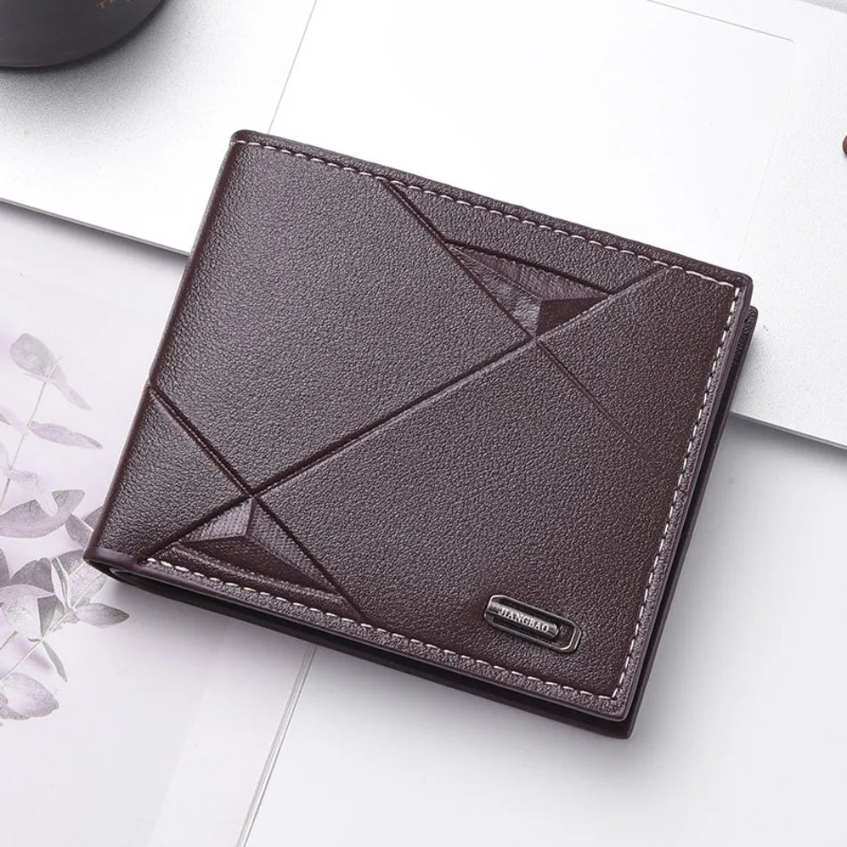 2025 New Men Wallet Men's Short Multi-Card Position Fashion Casual Wallet Men Youth Thin Horizontal