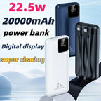 20000mAh Power Bank External Battery 22.5W Fast Charging Portable Charger for IPhone Xiaomi Huawei Poco Powerbank 2025 New