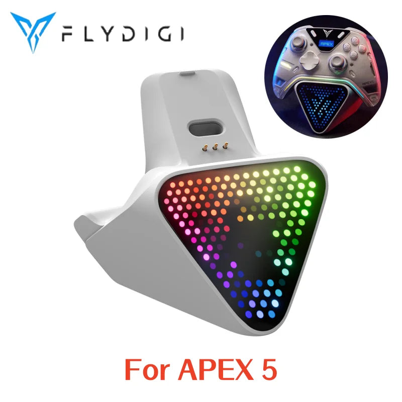 Flydigi Apex 5 Accessories Kit for Gamepad Controller: Replacement Sticks, Phone Holder, Buttons, Storage Bag, Charging Dock