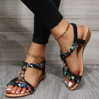 Sandals Woman Summer 2023 Fashion Comfortable Weave Slippers Beach Bohemian Slides Ladies Flats Sandals Rome Shoes for Women