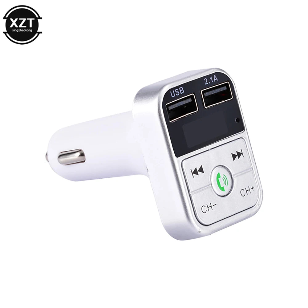 Car Handsfree Wireless Bluetooth-Compatible 5.0 FM Transmitter LCD MP3 Player Car Accessories Dual USB Charger FM Modulator