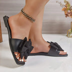 Women Flats Slippers 2025 Summer Fashion Sandals Lightweight Designer  Shoes for Women Flat Casual Beach Slippers Slides Women