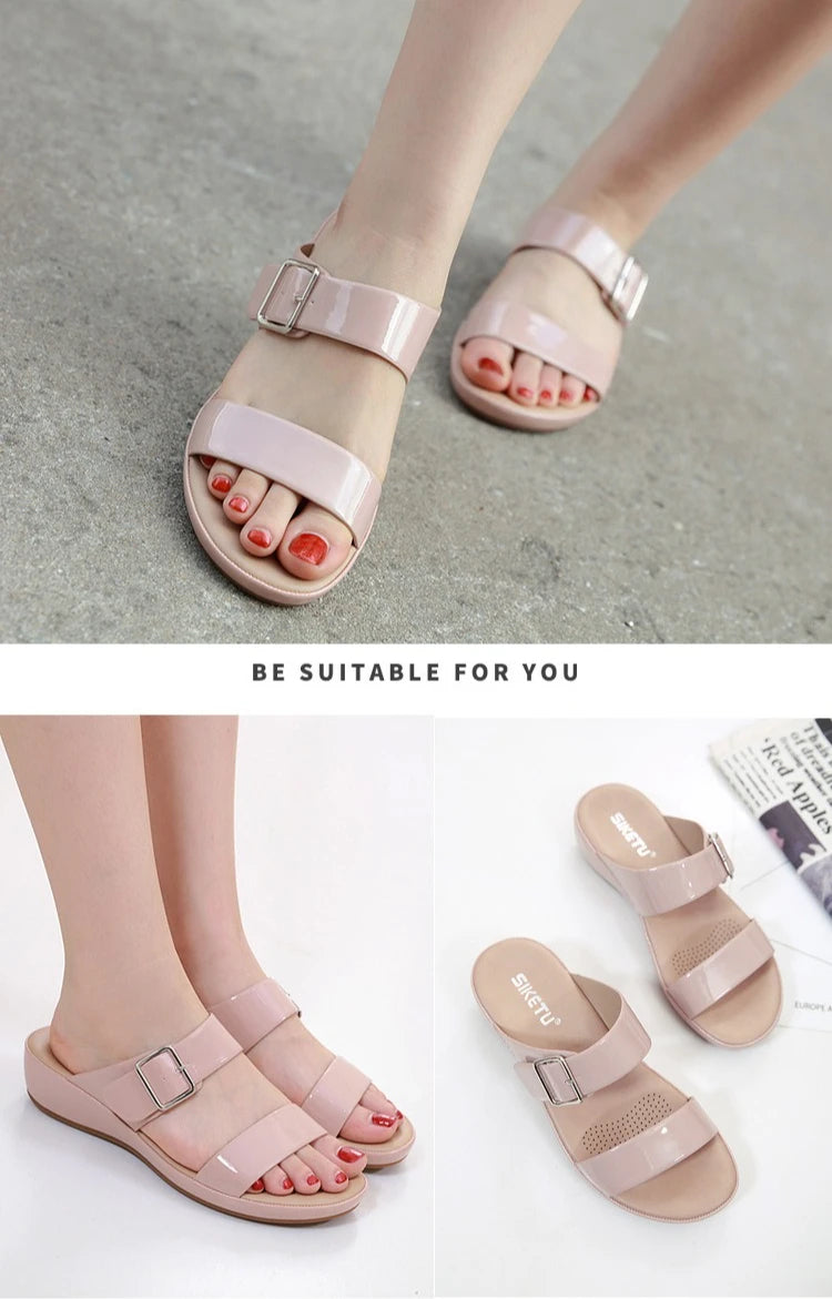 Slippers for Women's 2025 Summer New Lightweight Home Sandals Super Soft and Comfortable Thick Soled Travel Slippers for Women