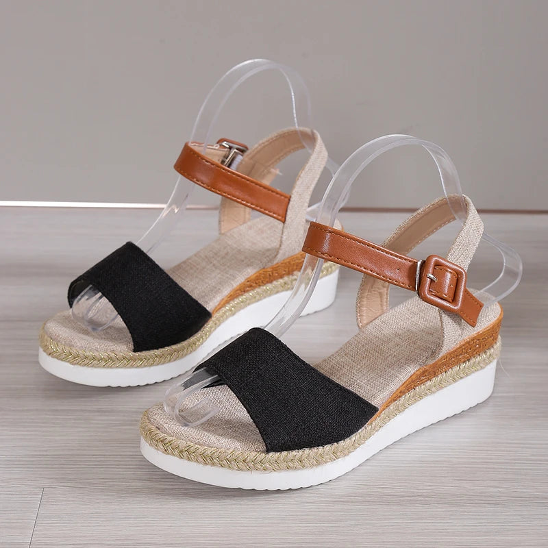 Summer Woman Sandals Shoes Soft Shoes Woman Elegant Sandals Woman Wedge Ladies Shoes Party Footwear Female Women Sandal