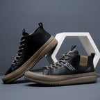 Men's Shoes 2025 New Soft-Soled Sports Mid-High Top Sports Shoes Business Casual Fashion Thick-Soled Shoes Versatile Lightweight Trbottomyy Shoes