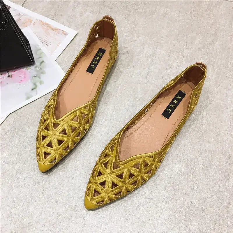 Woman Flats Korean Style Shoes for Women Pointed Toe Casual Beau Today Lastest On Sale High Quality Fashion Stylish Vacation