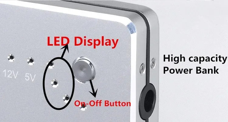 Portable Power Bank with LED Display, 2 Output Ports, Suitable for Laptops and Mobile Phones, Can Be Used As A Backup Charger
