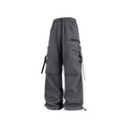 Men's sportswear pants are simple, versatile, retro and fashionable with large pleated pockets for outdoor work