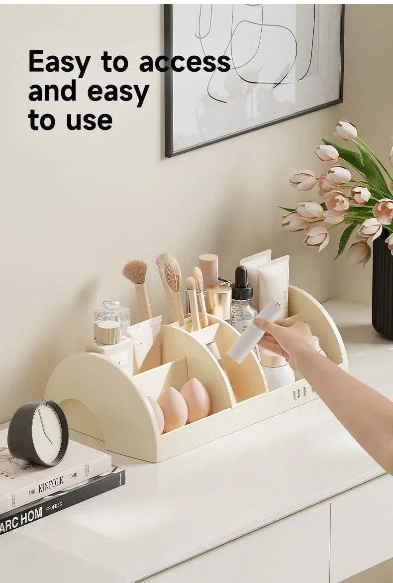 Cosmetics Storage Box Home Dressing Table Desktop Large Capacity Multi-functional Skin Care Products Compartment Shelf
