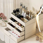 Makeup Box Desktop Large Capacity Skin Care Product Shelf Dustproof Perfume Storage Organizer Removable Cosmetics Storage Box