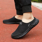 39-47 Men Half Slippers Anti-slip Men's Casual Shoes Lightweight Male Flat Slippers Breathable Fashion Slip on Flats Outdoor