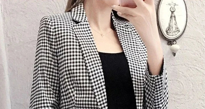 Women's 2 Pant Set Black Baggy Two Pieces Sets Pants for Woman Plaid Outfits Blazer and Trousers Suits Korea Stylish Groups of D