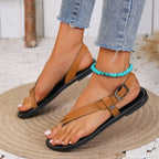 Women Sandals 2025 New Summer Shoes for Women Open Toe Casual  Flip Flops Woman Sandals Buckle Strap Soft Bottom Ladies Shoes