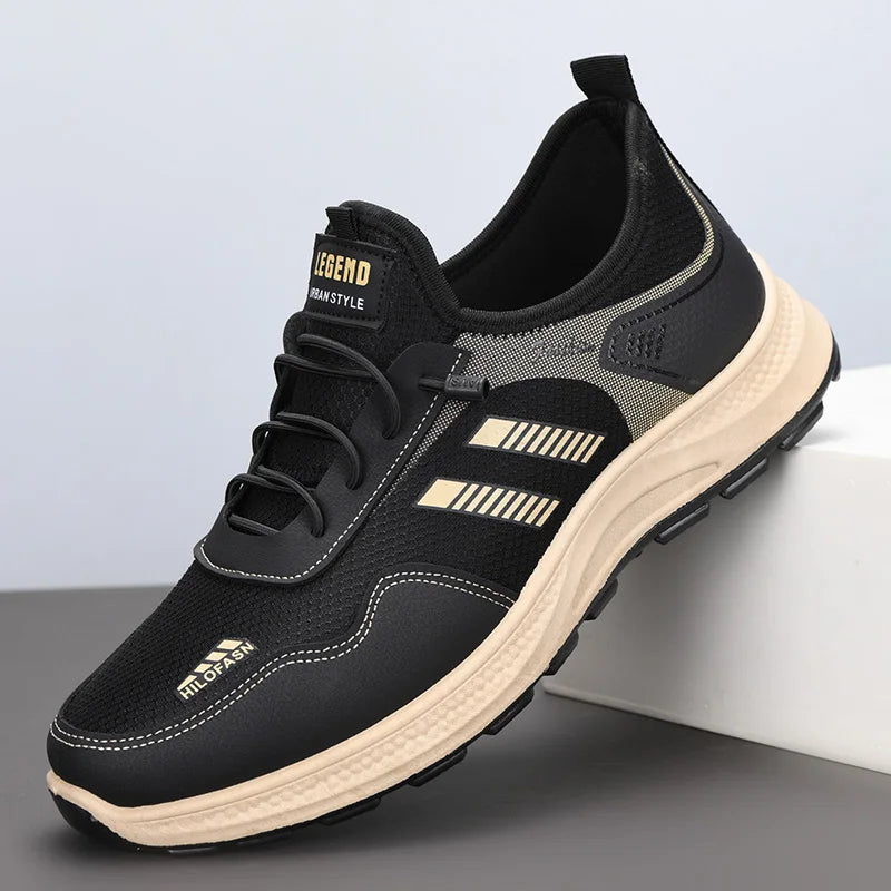 Flat Shoes for Men, Non-Slip Soft Soles, Comfortable Dad Shoes for Middle-Aged and Elderly People, Walking Shoes for Men, Spring and Autum New Casual Shoes