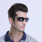 Fishing Sport Sunglasses Men Polarized UV400 Aluminum Rectangle Rimless Sun Glasses Photochromic Night Vision Eyewear