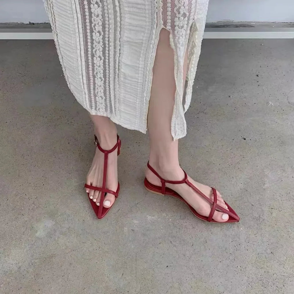 Women's Sandals 2025 Summer New Fashion Thong Sandals Sexy Fashion Design Comfortable Low Heel Sandals for Women Zapatos Mujer