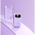 120W Power Bank Super Fast Charging 20000mAH Large Capacity 4 Cables Portable 22.5W Mobile Source Battery Mini