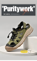 Mens Sandals Hot Sale Summer Outdoor Non-slip Beach Shoes Anti-collision Rubber Wading Shoes Fashion Breathable Male Sneakers