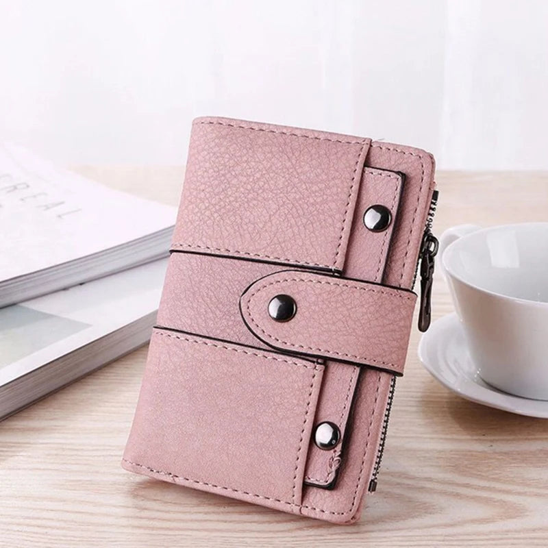 Women's Wallets Luxury Designer Card Holder Purses for Women Short Money Bags with Zip Coin Pocket Ladies Gift