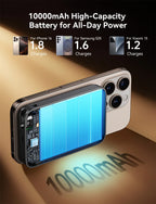 3 in 1 Magnetic Power Bank 22.5W Fast Charging Power Bank 10000mAh Wireless Portable Charger For iPhone 12-16 For AirPods Watch