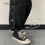 Pants Women Student Trend Ins Japanese Retro-breasted Casual Pants Sports Trousers Female Joggers Sweatpants Dropshipping