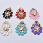 Mobile Phone Case Accessories Alloy Flower Phone Holder Creative Metal Ring Buckle Mobile Phone Decoration DIY Back Sticker