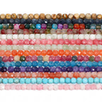 7-8mm Faceted Cube Beads Tourmaline Picture Jasper Agate Turquoise Amethyst Stone Beads for Jewelry Making Diy Accessories