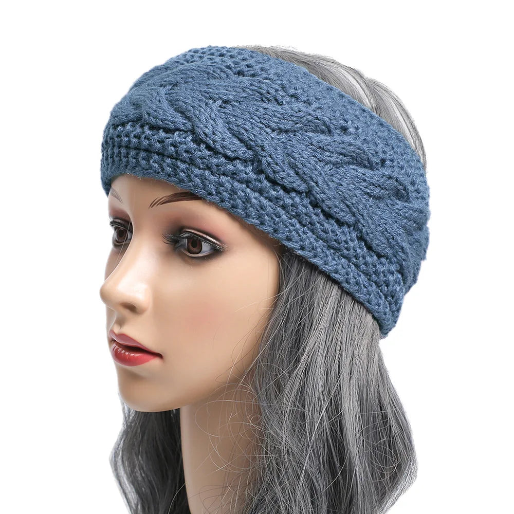 Winter Knitted Inner Layer with Velvet Windproof and Keepwarm Headband